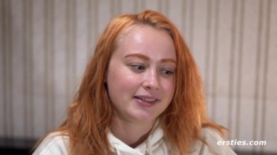 Wild Redhead Fingers Her Juicy Pussy in Public
