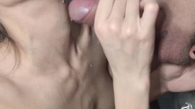 Intense After-Class Throat Action - Deep Throat Closeup