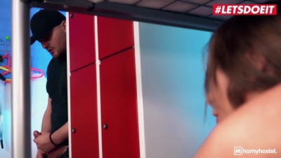 Wild Hostel Threesome: Slutty Ukrainian Teen Gets Down and Dirty with Strangers (+18)