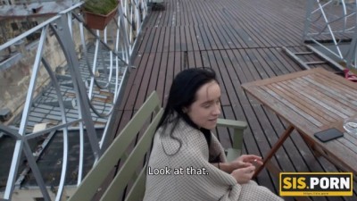 Stepbrother Busts Sis Smoking & Gets Worshiped