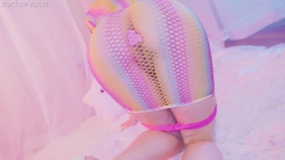 Steamy Fishnet Booty Fun: Butt Plug and Oral Adventure