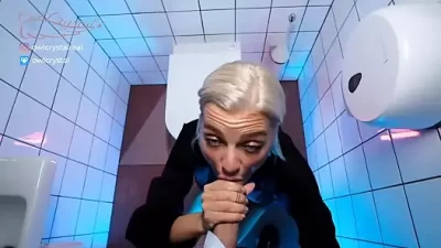 Barmaid's Wild Bar Toilet Blowjob Adventure
