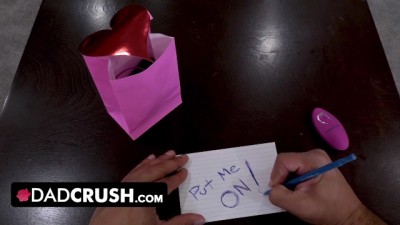 Stepdaughter's Naughty Valentine's Surprise: Vibrating Toy Adventure!