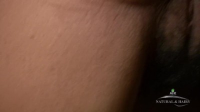 Deep Red Lingerie Striptease: Playing with Her Furry Pussy and Fucking Herself