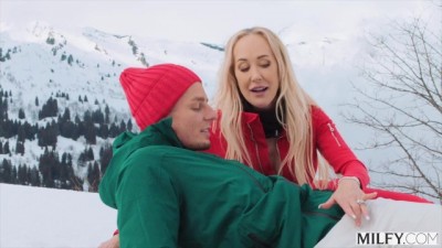 MILF Ski Instructor Shows Young Stud the Slopes and More! (+18)
