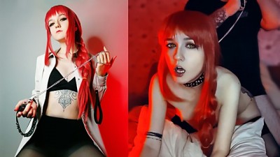 Makima's Wild Control: Freaky Chainsaw Action Cosplay Gone Rogue